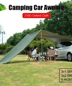 Outdoor Car Tail Side Tent Canopy Camping Awning Parasols Shade Sail Sunscreen PU2000 Waterproof Anti-UV Sunshades tenda 3x3m