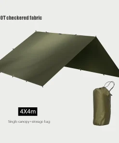 4x4m 4x3m 3x3m Tarp Tent Waterproof Camping UV Protection Outdoor Hiking Backpacking Tent Tarp Camping Tourist Beach Sun Shelter